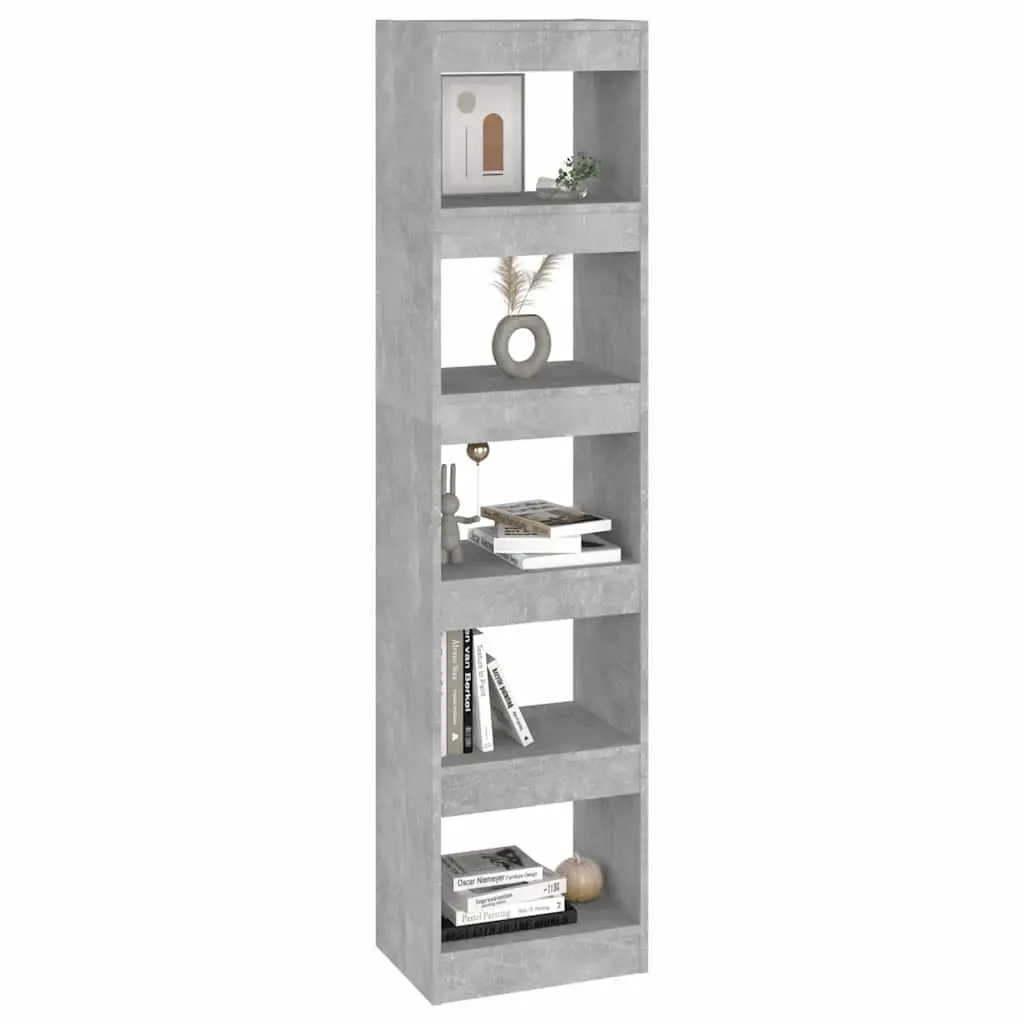 Grey Book Cabinet Room Divider with Ample Storage