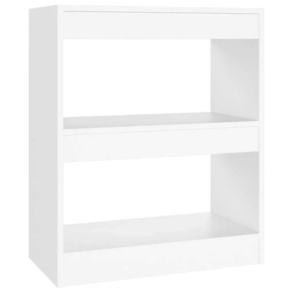 White Book Cabinet Room Divider with Ample Shelving