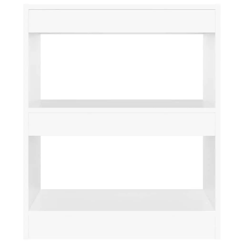 White Book Cabinet Room Divider with Ample Shelving