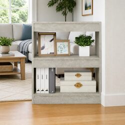 Sturdy Grey Book Cabinet for Storage and Division