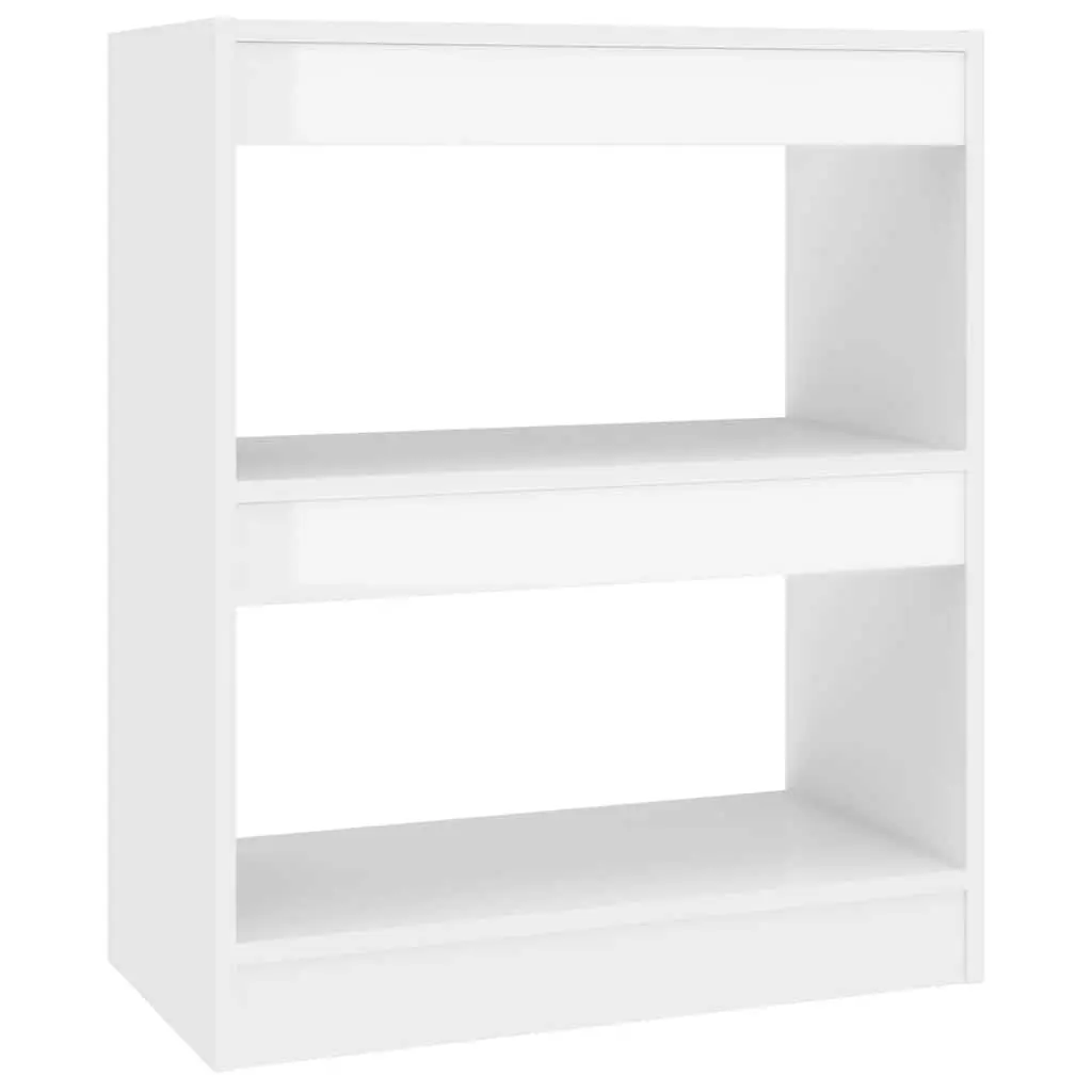 High Gloss White Book Cabinet Shelf Room Divider