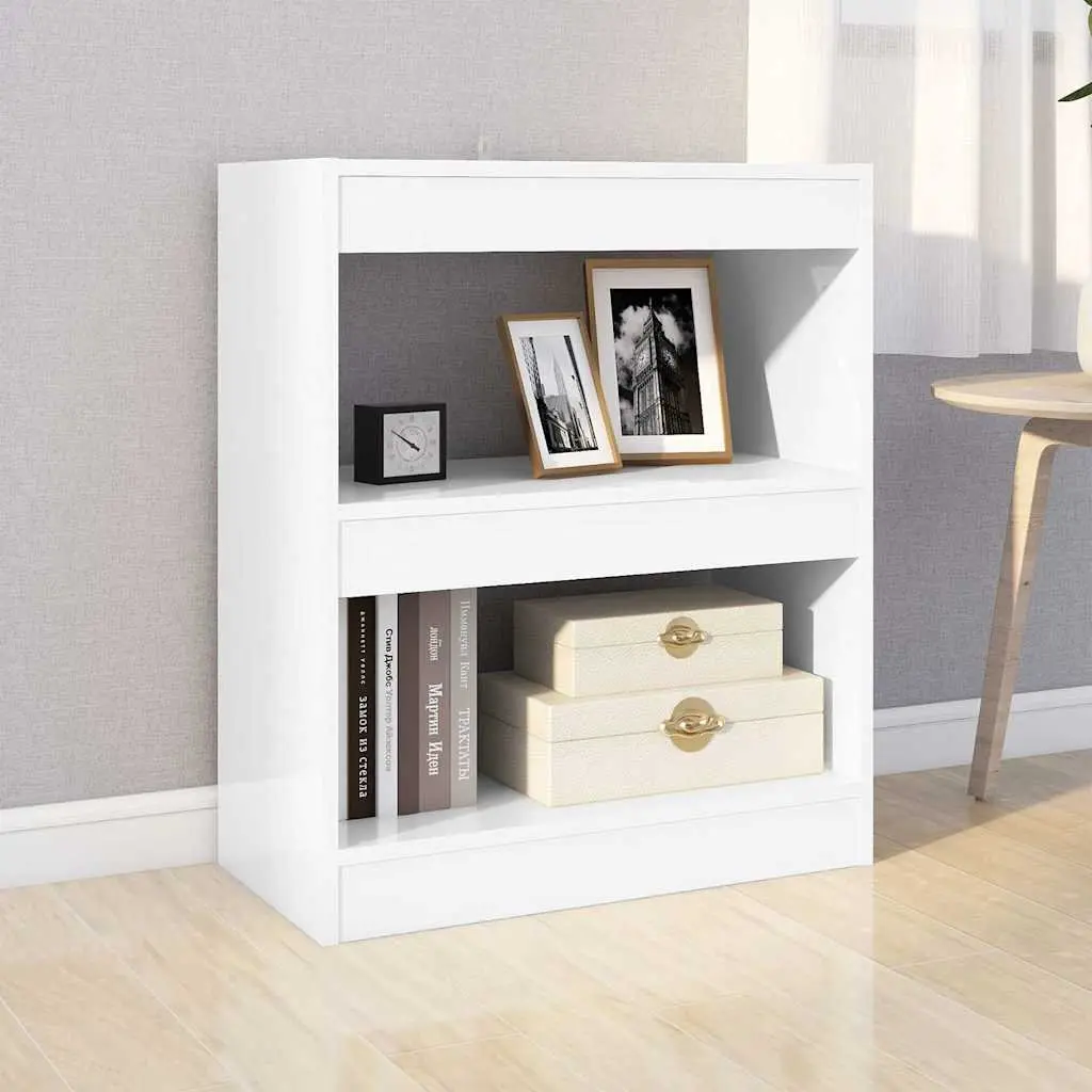 High Gloss White Book Cabinet Shelf Room Divider