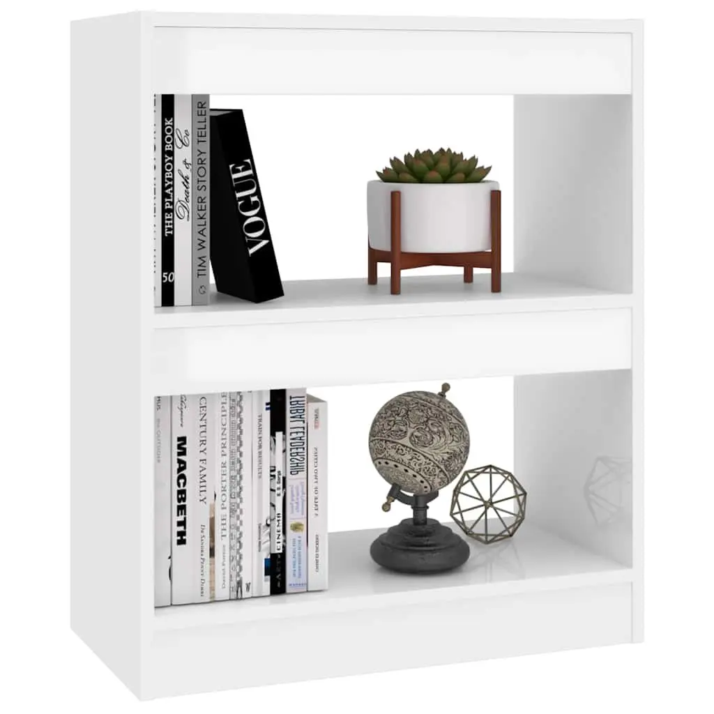 High Gloss White Book Cabinet Shelf Room Divider