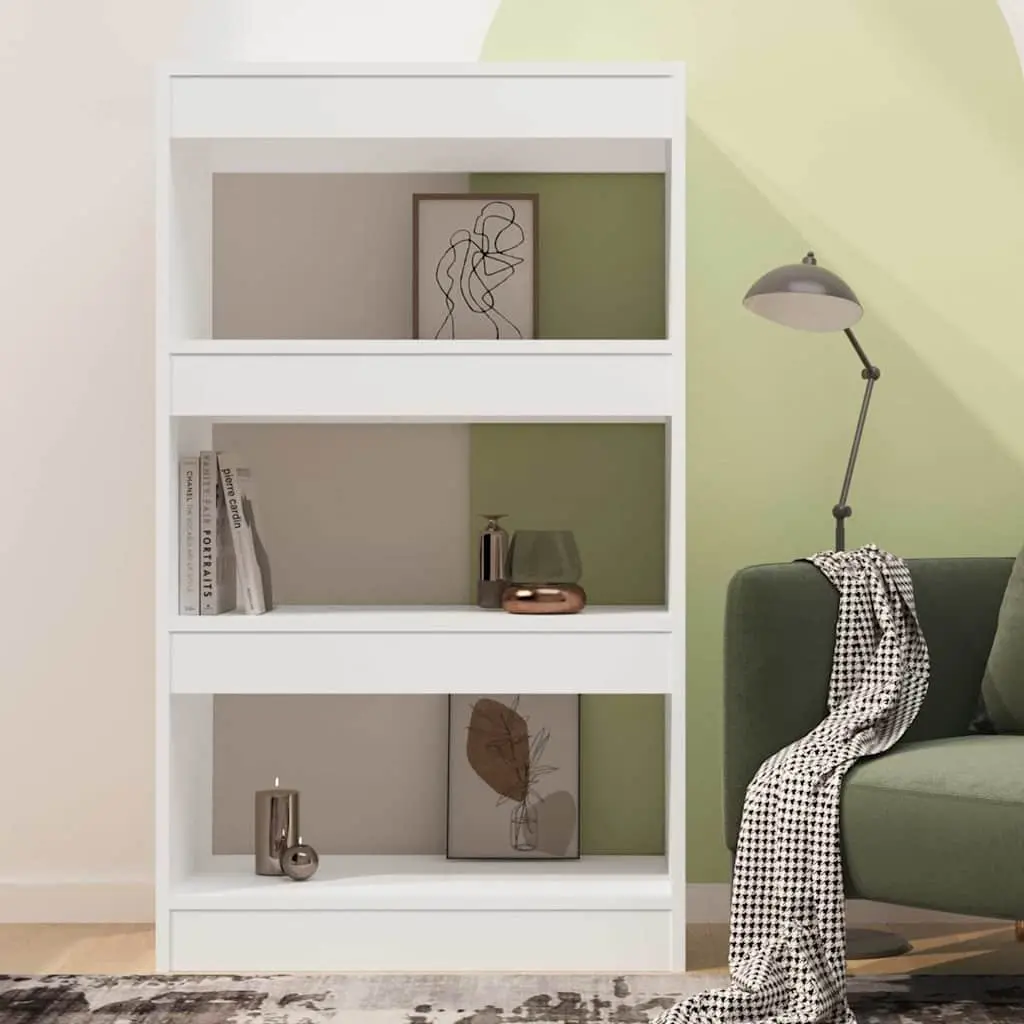 Book Cabinet Wooden Room Divider 60x30x103cm White