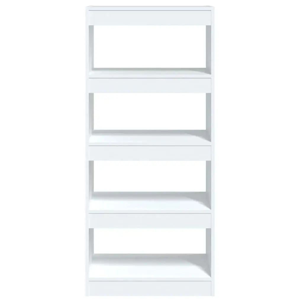 Book Cabinet Engineered Wood 60x30x135 cm White Room Divider Bookshelf Storage