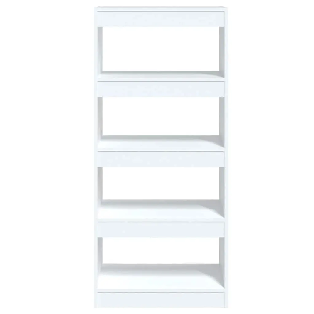 White High Gloss Book Cabinet with Storage