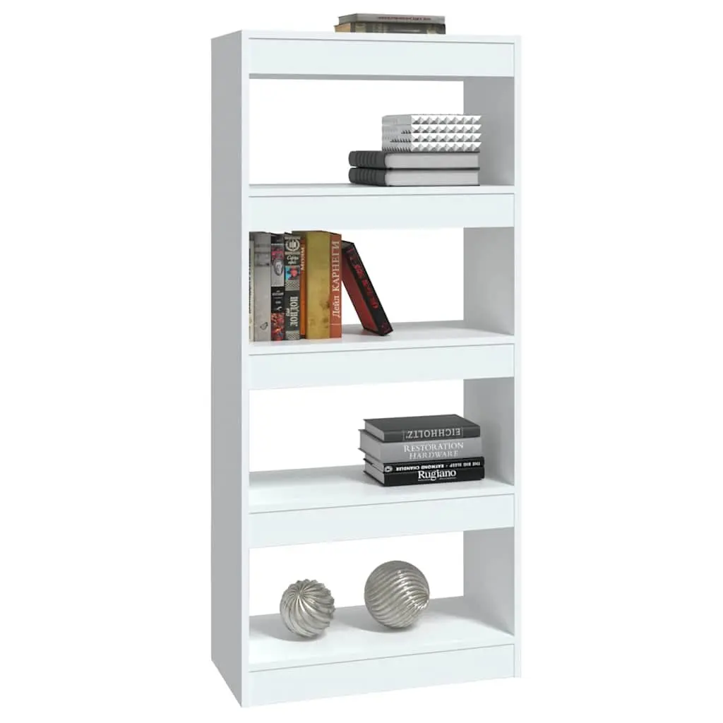 White High Gloss Book Cabinet with Storage
