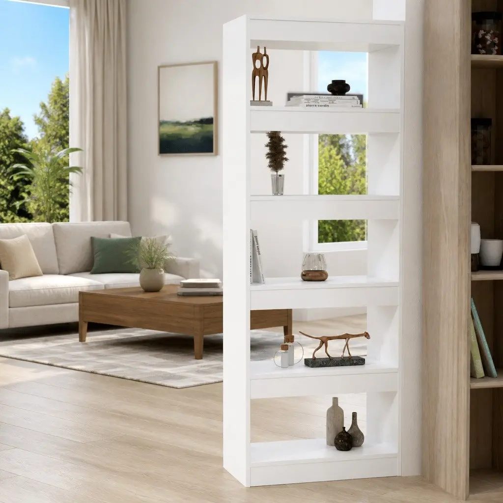 White Book Cabinet Room Divider 60x30x166 cm
