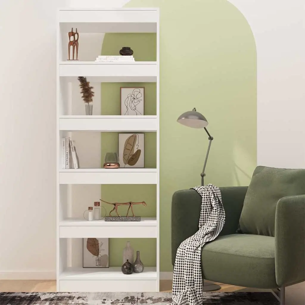 White Book Cabinet Room Divider 60x30x166 cm