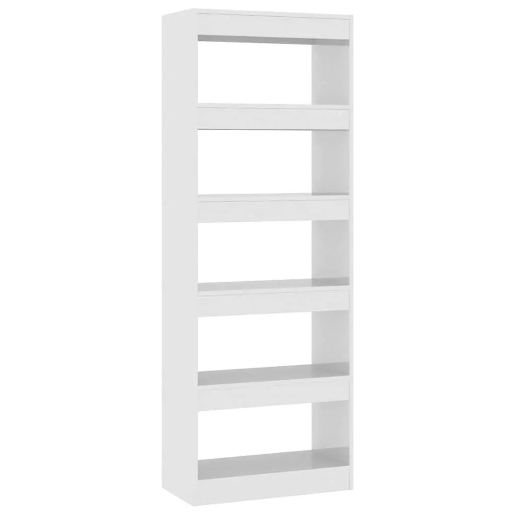 High Gloss White Wooden Book Cabinet Room Divider 60x30x166cm