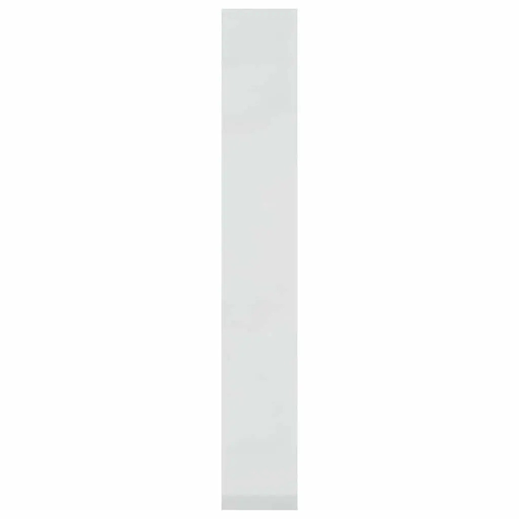 Book Cabinet Wooden 60W x 30D x 198H cm High Gloss White Room Divider Storage Bookshelf