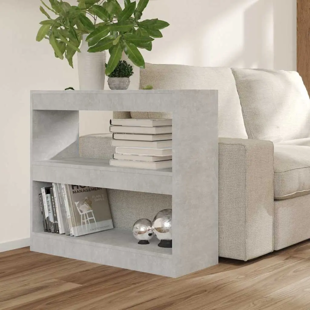 Grey Book Cabinet Room Divider with Ample Storage