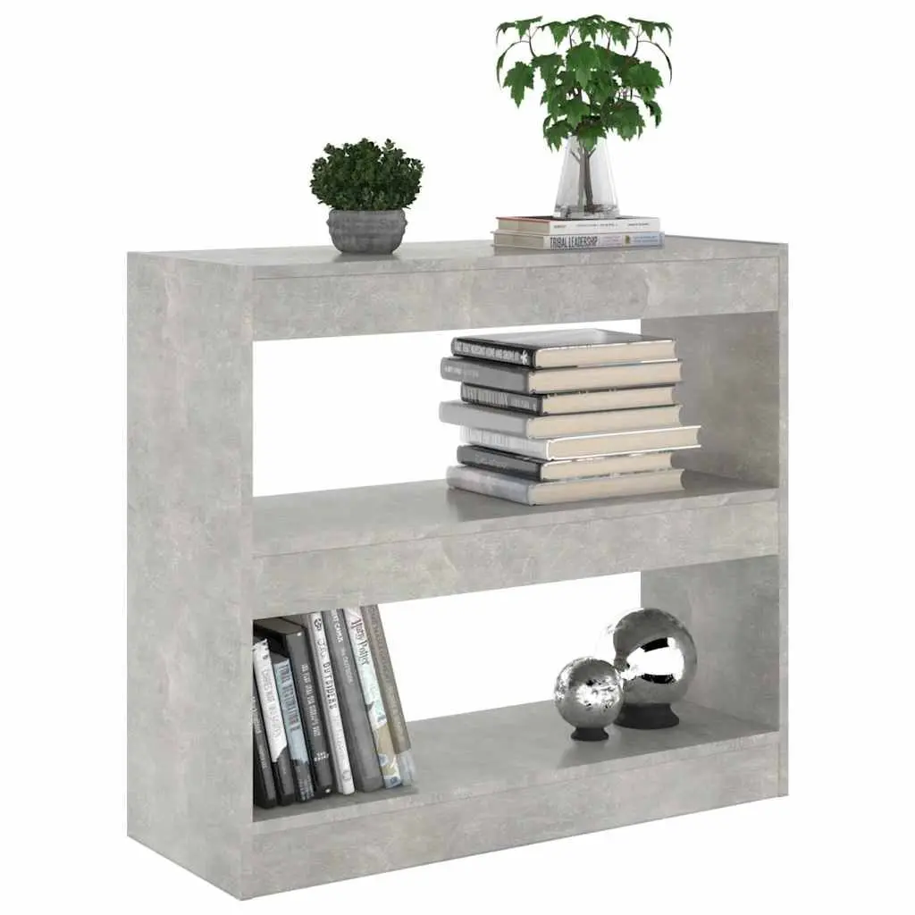 Grey Book Cabinet Room Divider with Ample Storage