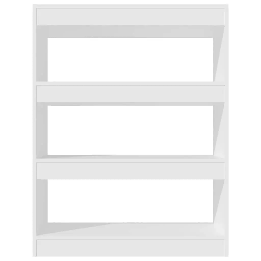 White Engineered Wood Book Cabinet Room Divider