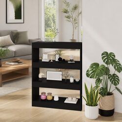 Premium Black Wooden Book Cabinet Room Divider