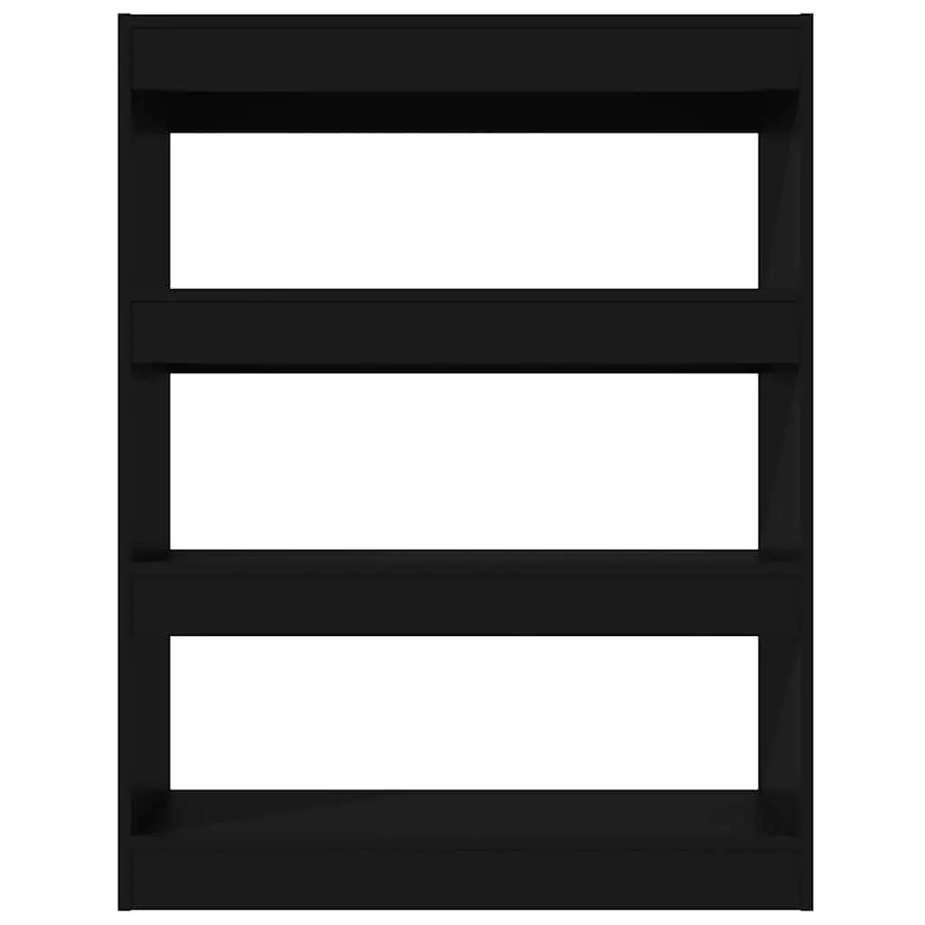 Black Wooden Book Cabinet Room Divider