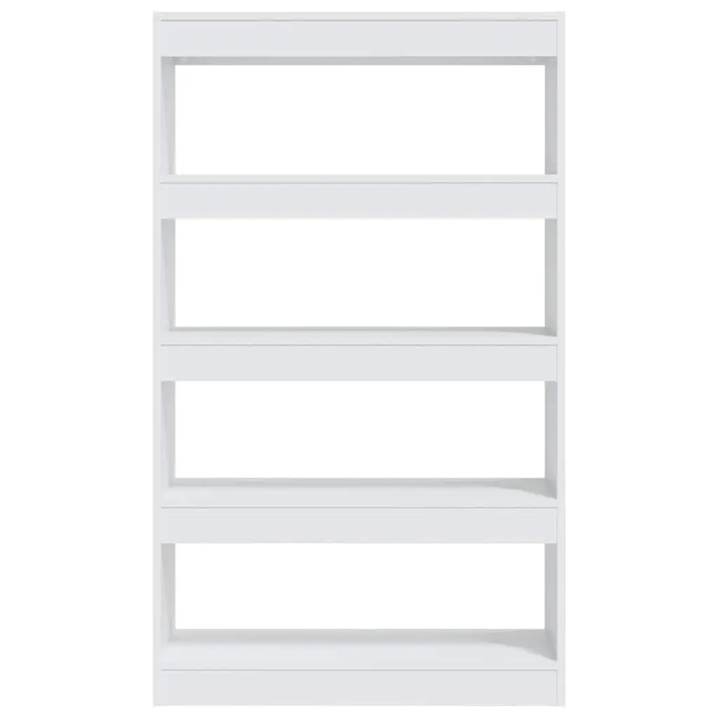 White Engineered Wood Book Cabinet Room Divider 80x30x135cm