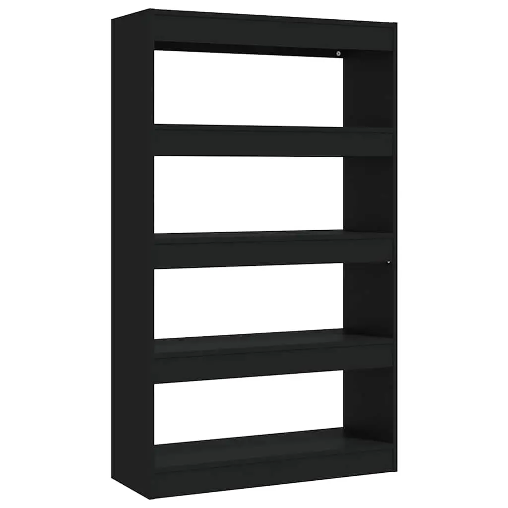 Black Wooden Book Cabinet with Ample Shelving