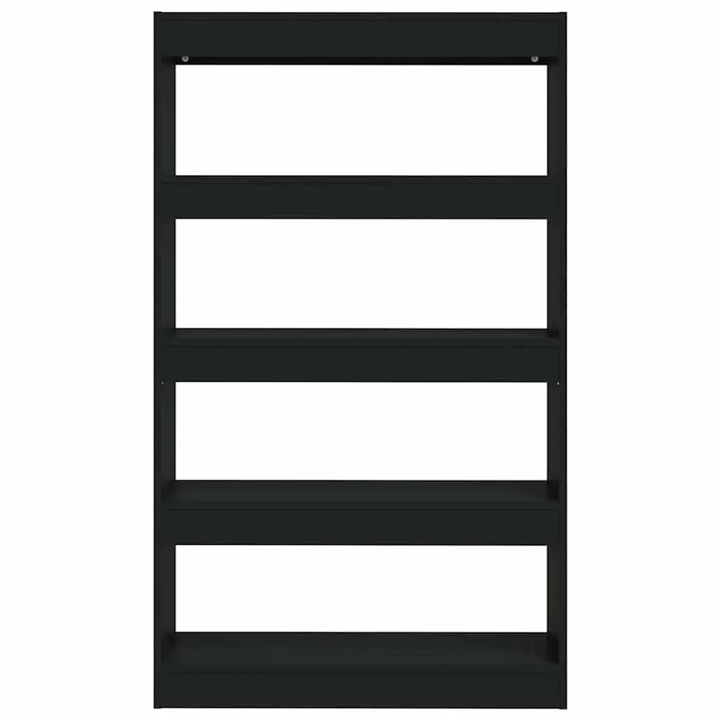Black Wooden Book Cabinet with Ample Shelving
