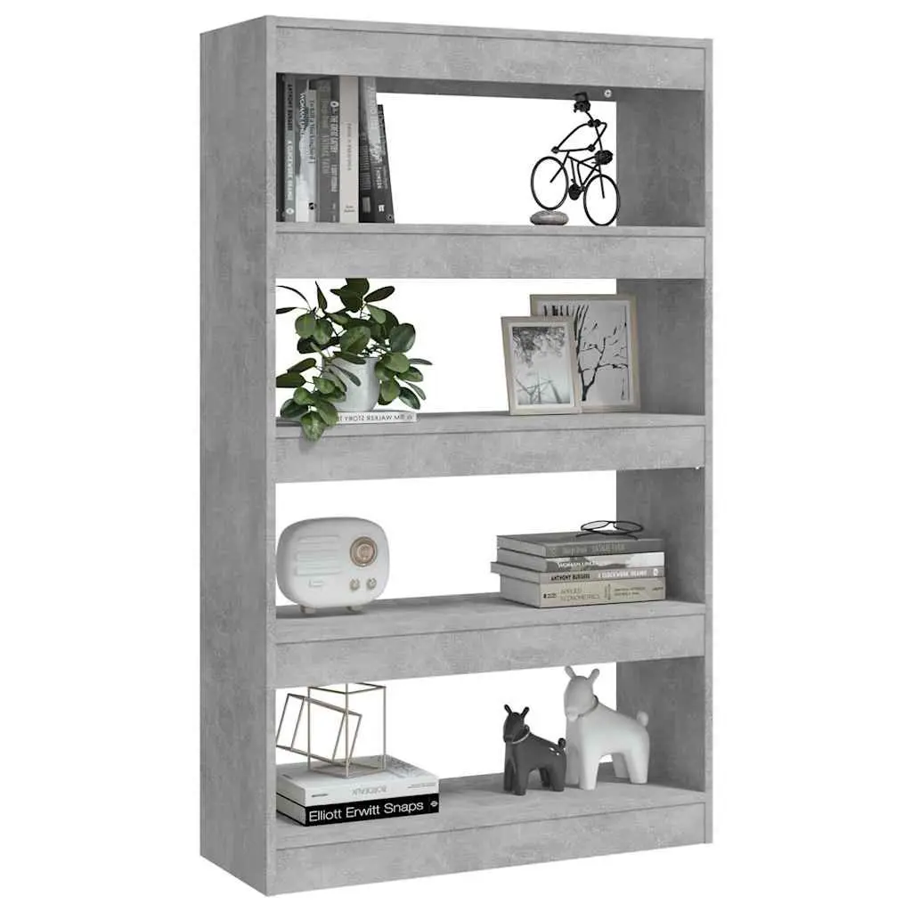 Grey Engineered Wood Book Cabinet Room Divider