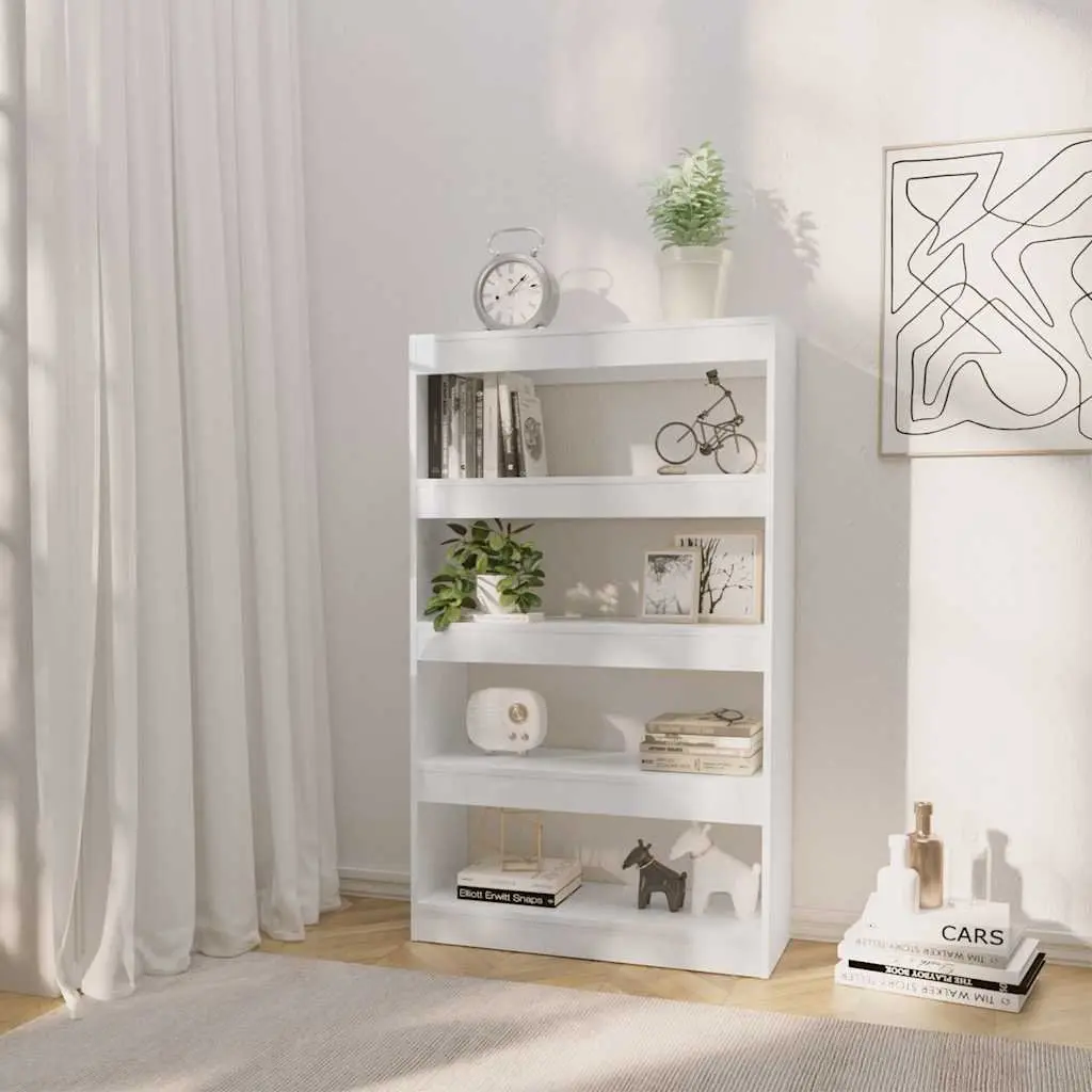 High Gloss White Book Cabinet for Storage and Division