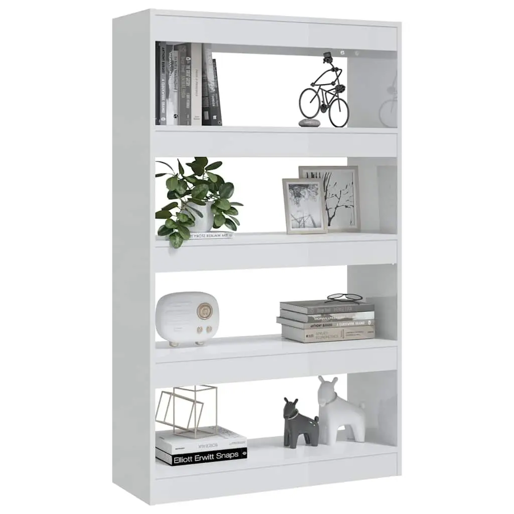 High Gloss White Book Cabinet for Storage and Division