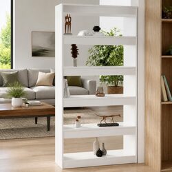 High Gloss White Book Cabinet and Room Divider