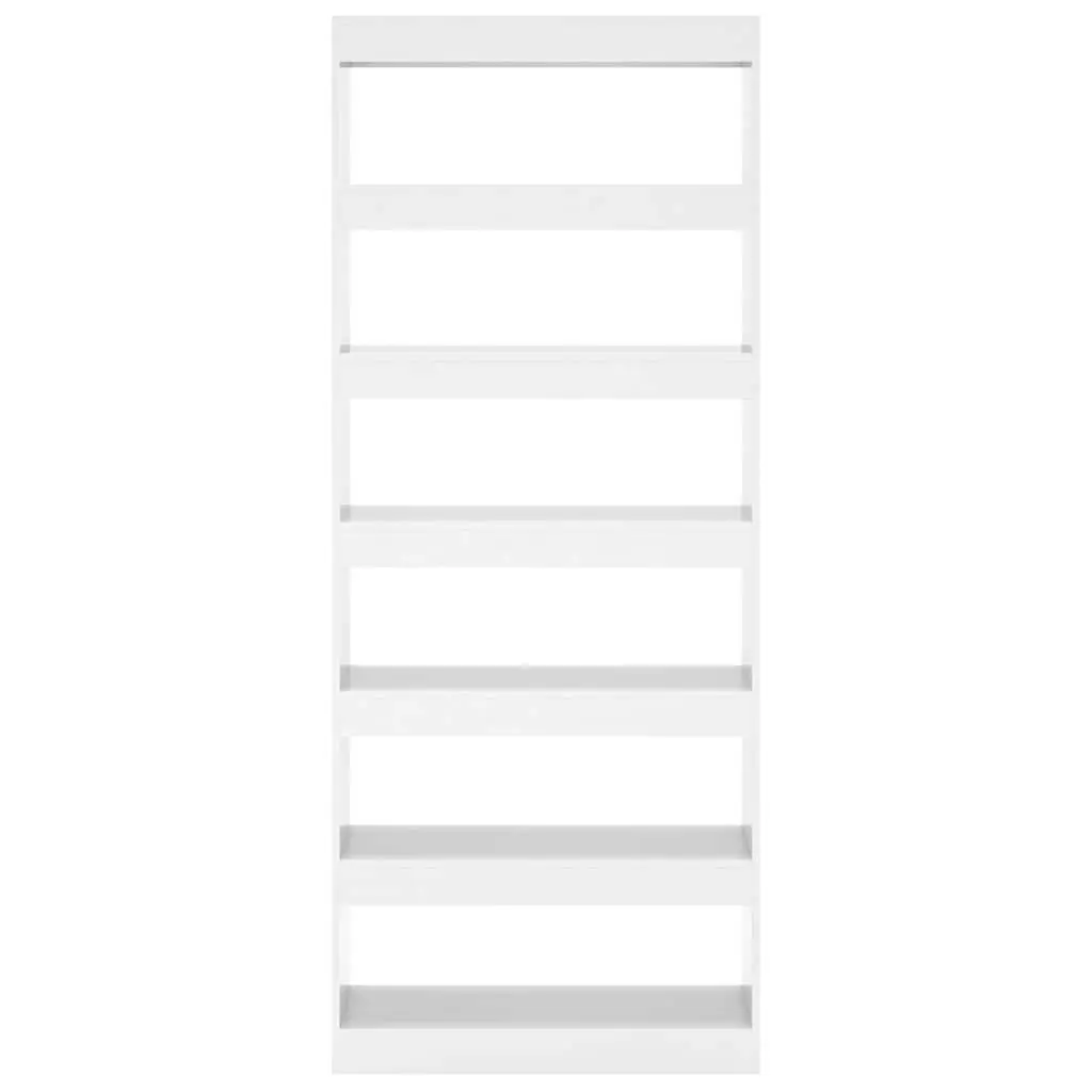 Book Cabinet Room Divider Tall High Gloss White 80x30x198 cm Standing Bookshelf