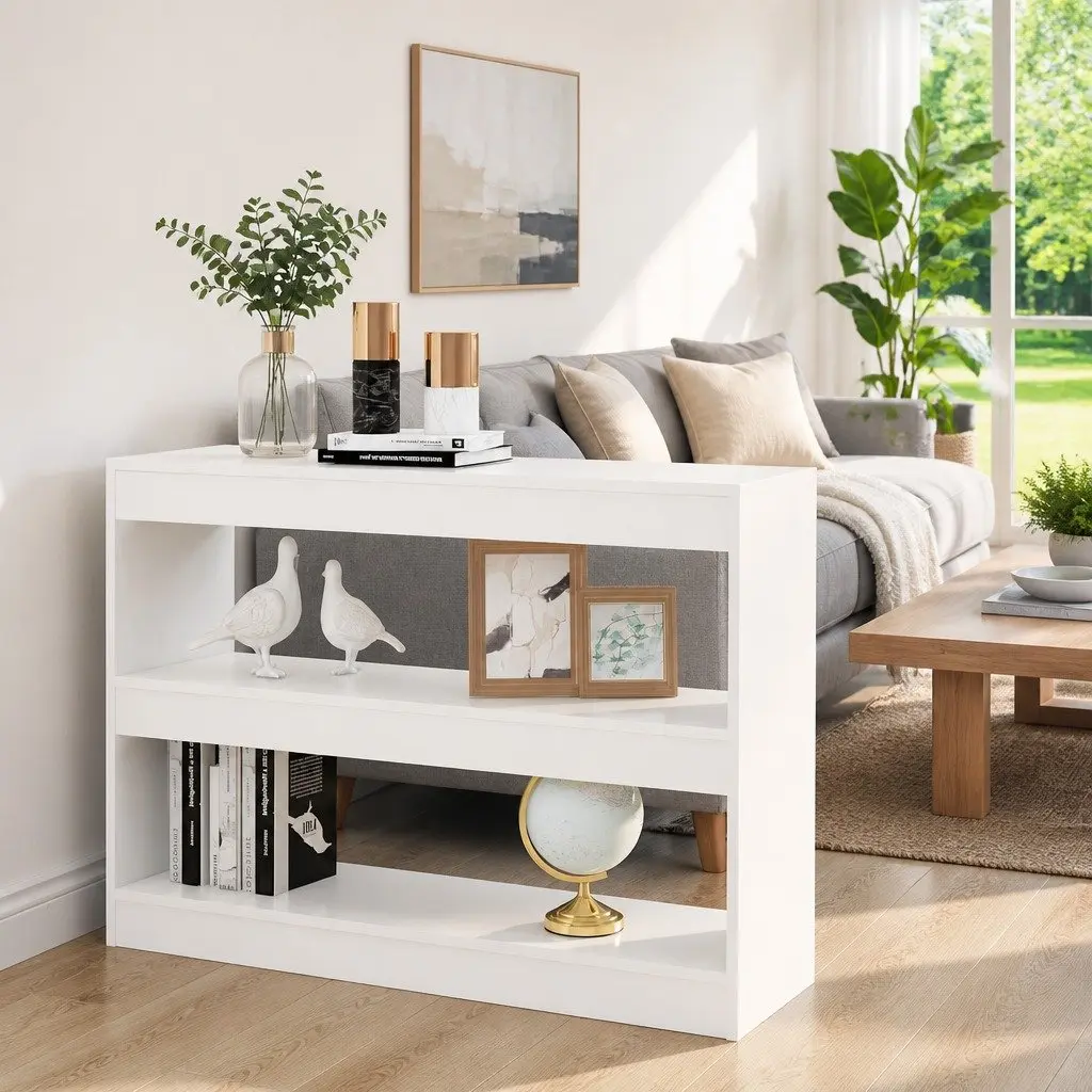 Book Cabinet Wood 100W x 30D x 72H cm White