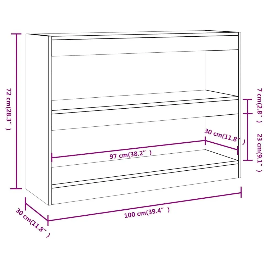 Book Cabinet Wood 100W x 30D x 72H cm White