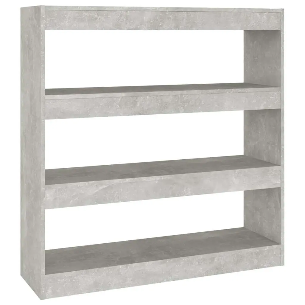 Book Cabinet Grey Storage Shelf Organiser Room Divider 100W x 30D x 103H cm