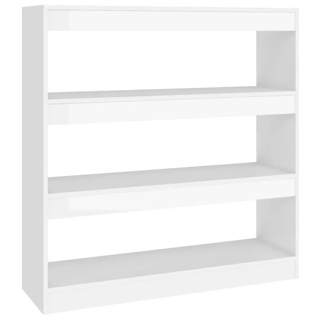 White High Gloss Book Cabinet for Storage