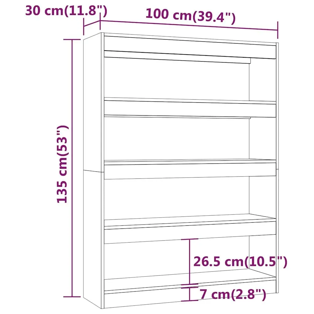 White Book Cabinet Room Divider Shelving Unit Storage Bookcase Organiser Hallway