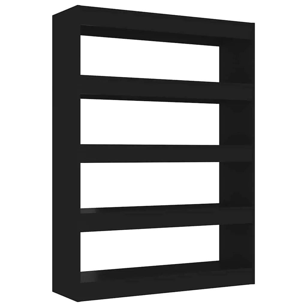 Black Book Cabinet and Room Divider for Storage
