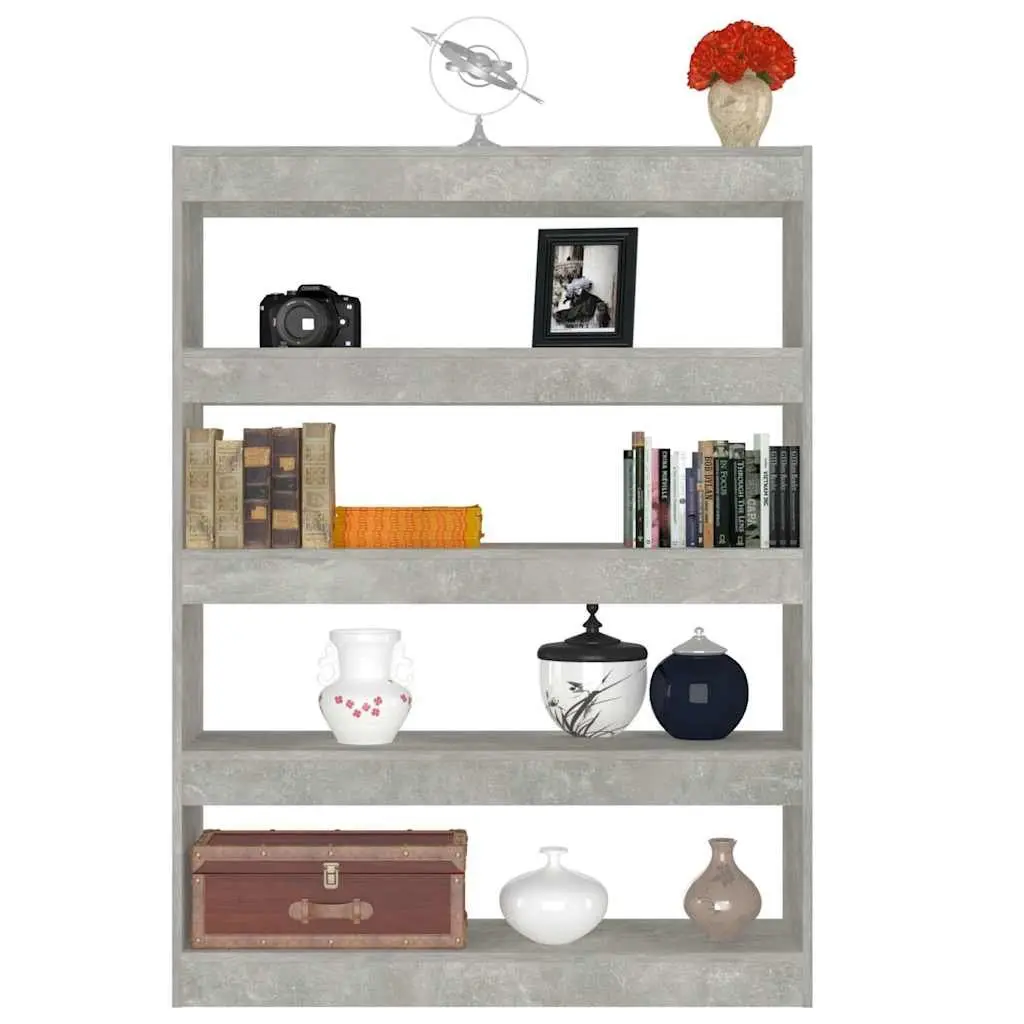 Grey Book Cabinet and Room Divider for Storage