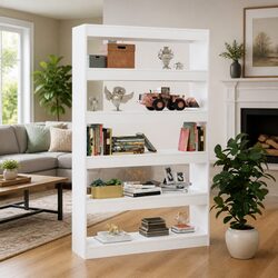 High Gloss White Wooden Book Cabinet Room Divider