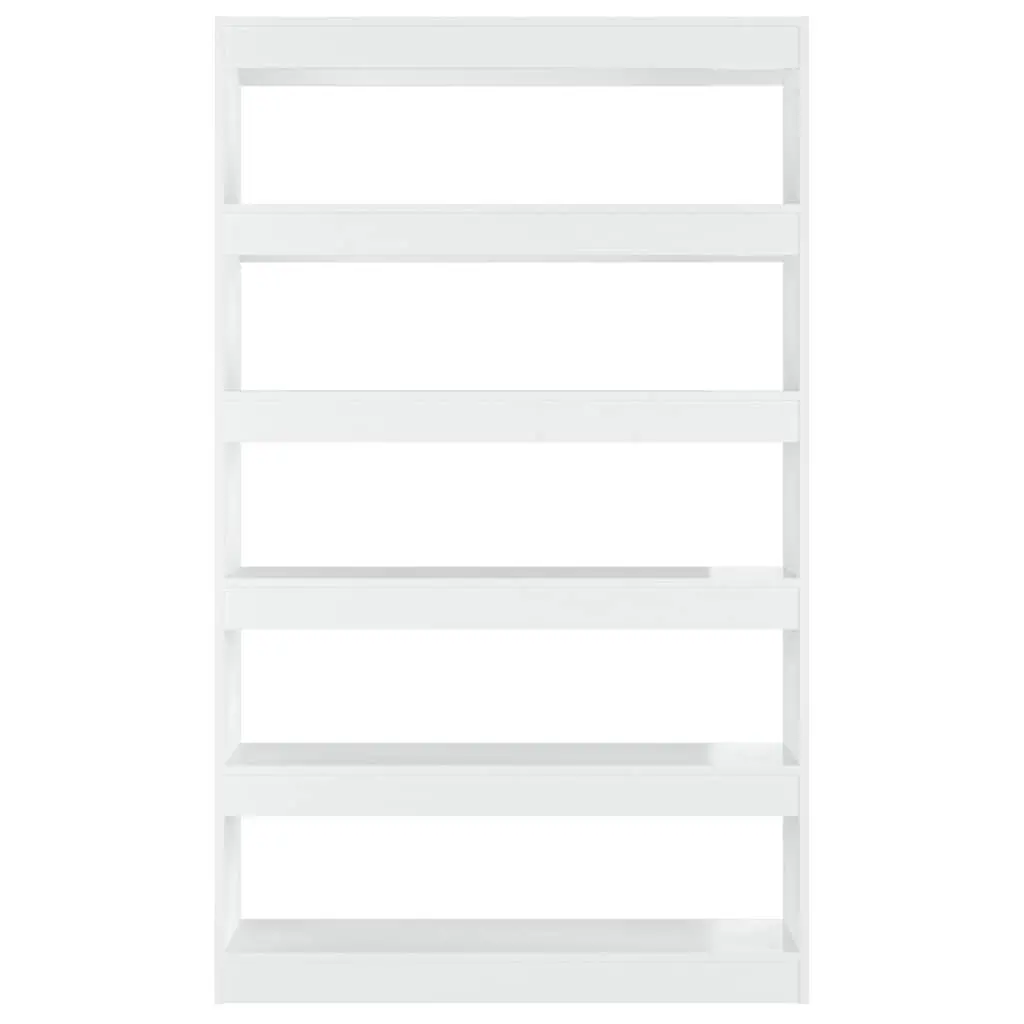 Book Cabinet Wooden High Gloss White 100 x 30 x 166 cm
