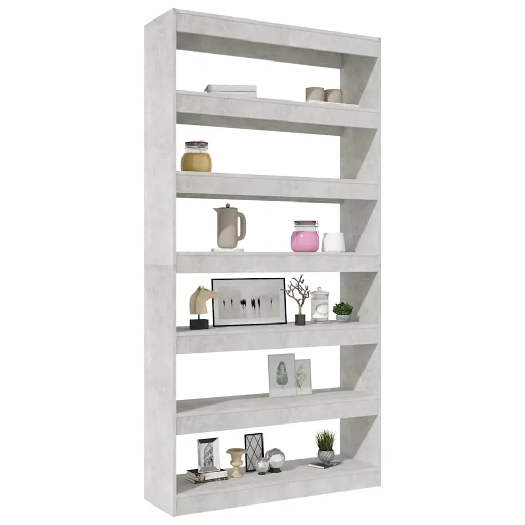 Book Cabinet Engineered Wood 100x30x198cm Grey