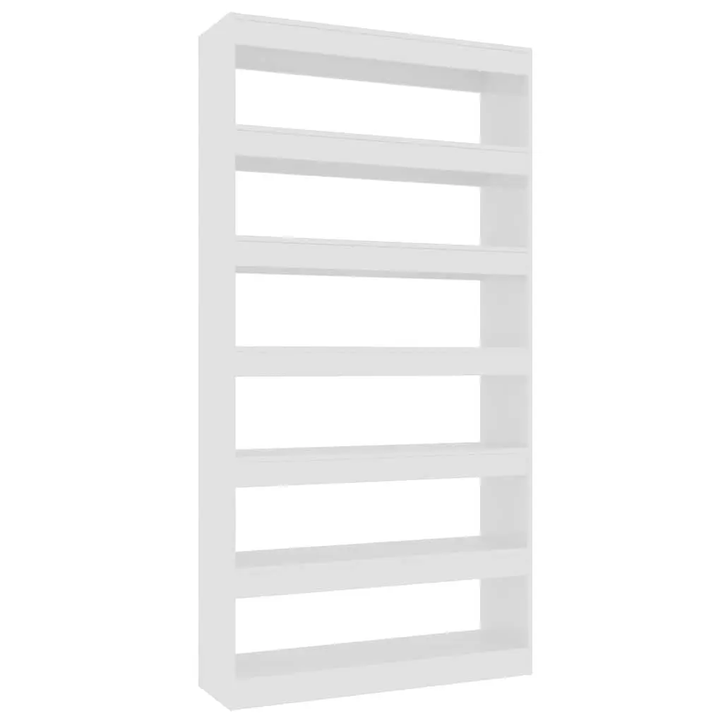 Book Cabinet Room Divider White High Gloss Tall Standing Shelving Unit Storage