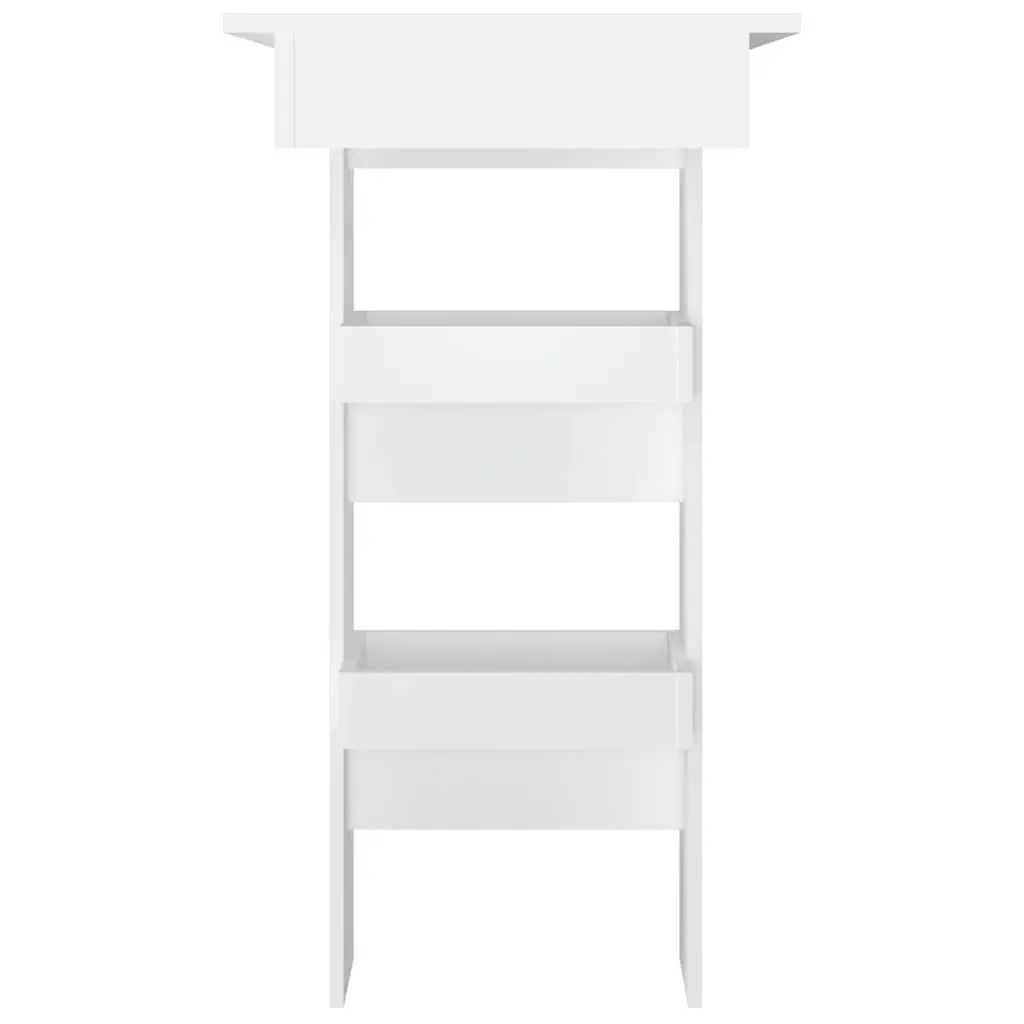 Wall Bar Table Engineered Wood 102 x 45 x 103.5 cm White