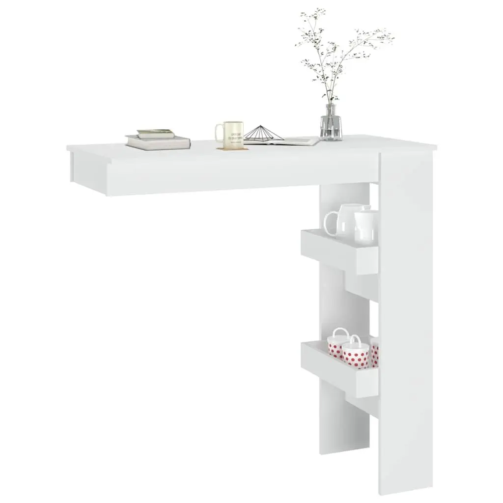 Wall Bar Table Engineered Wood 102 x 45 x 103.5 cm White