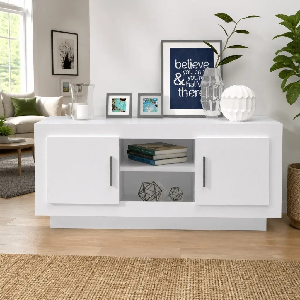 TV Cabinet Engineered Wood 102x35x45 cm White