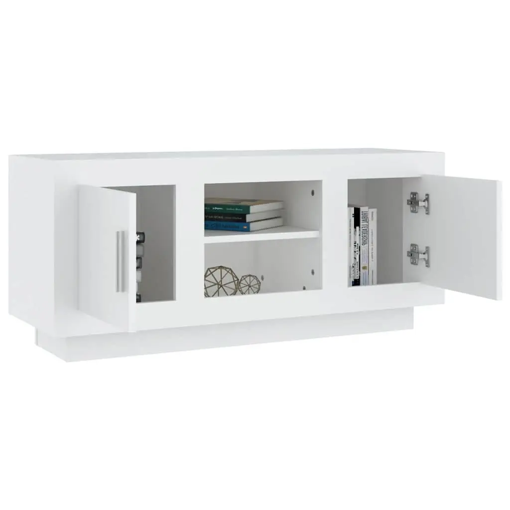 TV Cabinet Engineered Wood 102x35x45 cm White