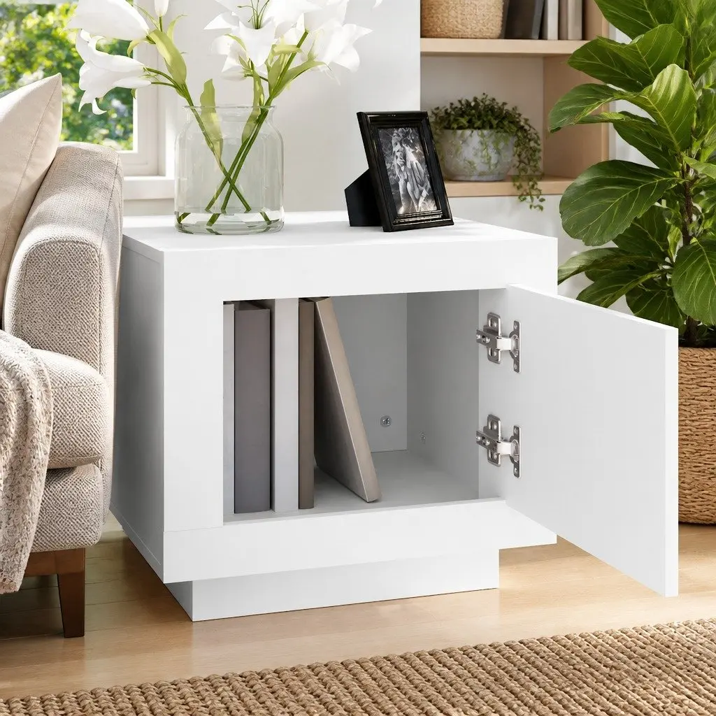 White Coffee Table with Storage for Living Rooms