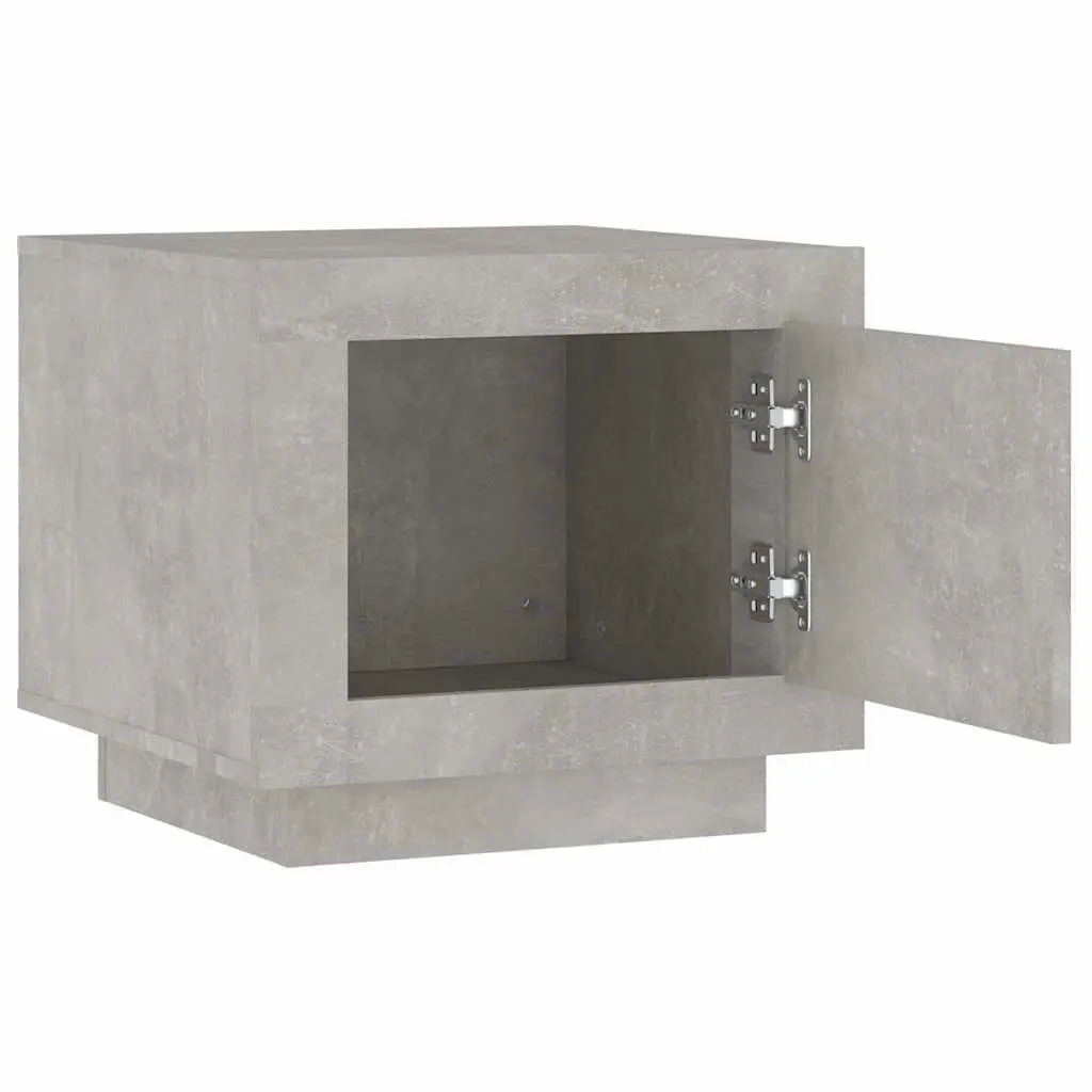 Grey Coffee Table with Storage Door 51x50x45 cm