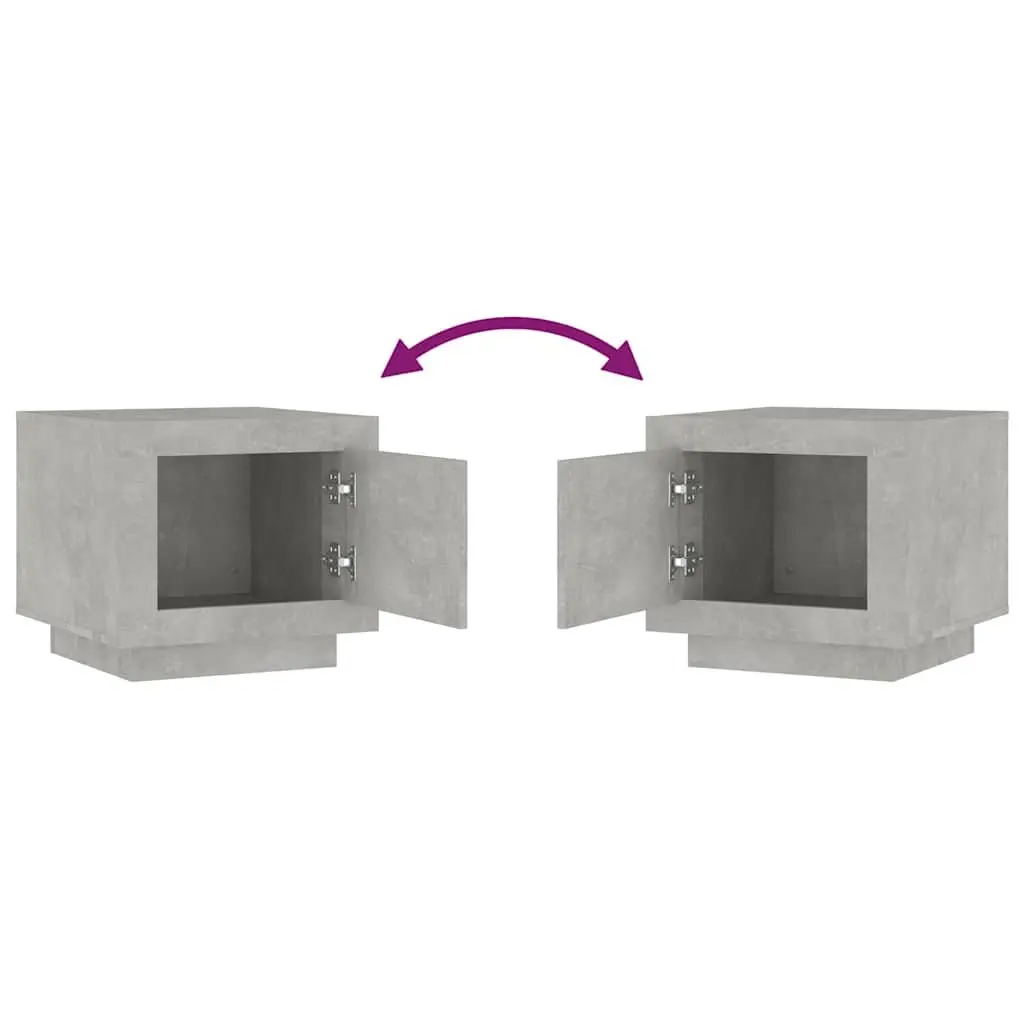 Grey Coffee Table with Storage Door 51x50x45 cm