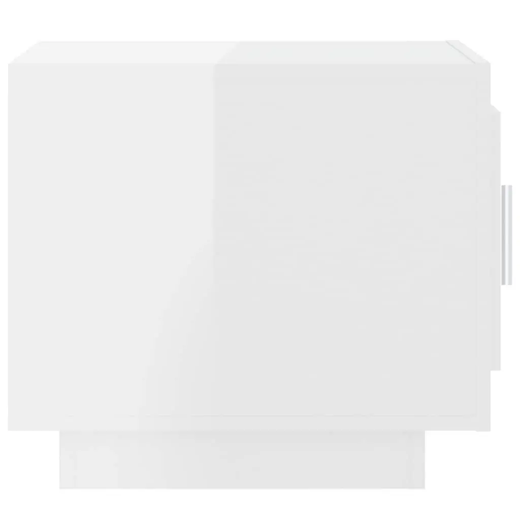 Coffee Table Engineered Wood 51 x 50 x 45 cm High Gloss White