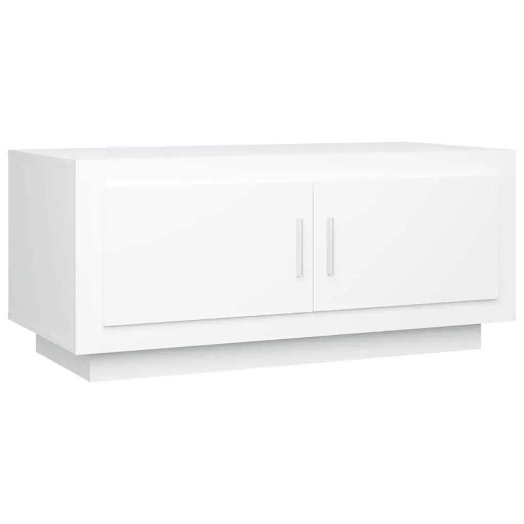 Coffee Table Engineered Wood 102 x 50 x 45 cm White