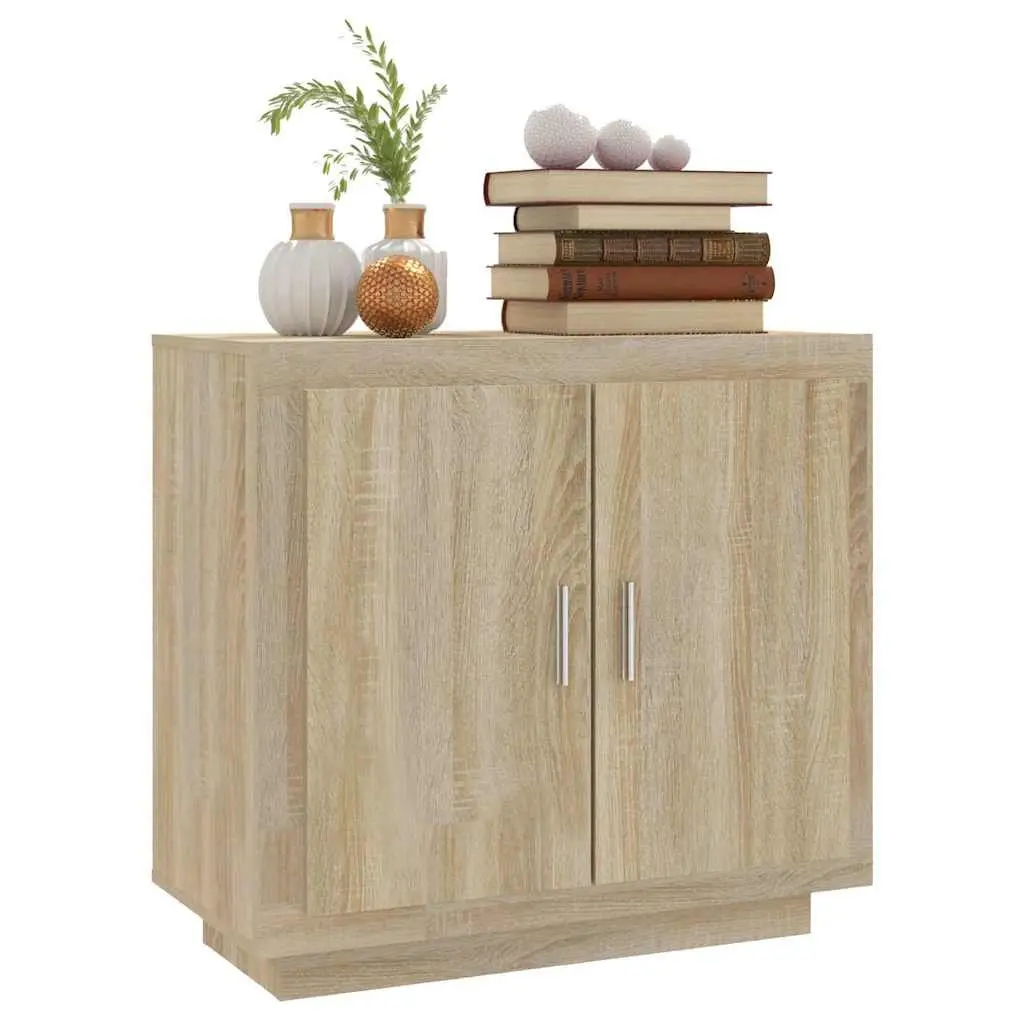 Sonoma Oak Sideboard 80x40x75 cm Engineered Wood Cabinet