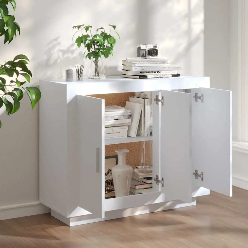 White Storage Sideboard for Living Spaces